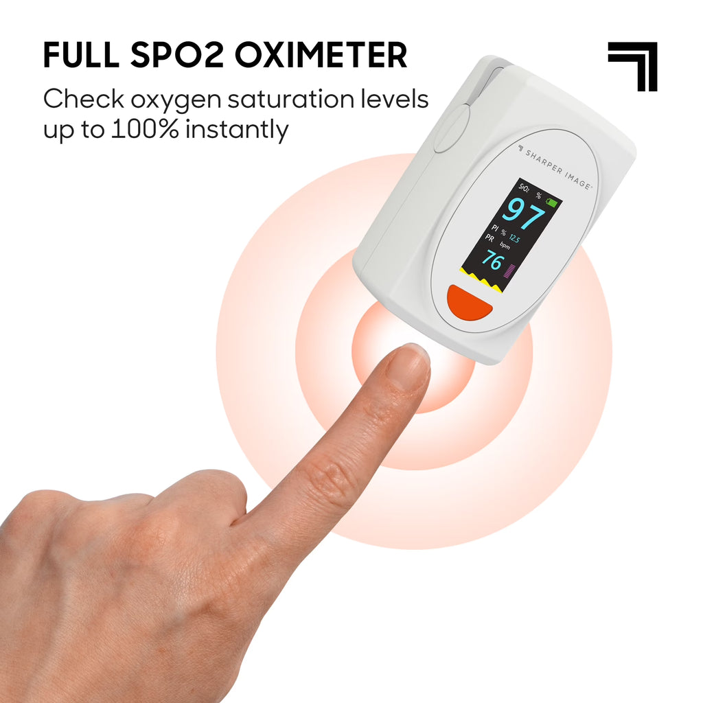 Finger Pulse Oximeter – Blood Oxygen & Heart Rate Monitor