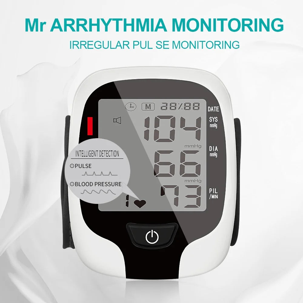 Blood Pressure Monitors -  Automatic Blood Pressure Machine Wrist BP Monitor Cuff with Heart Rate, Memory and Carrying Case