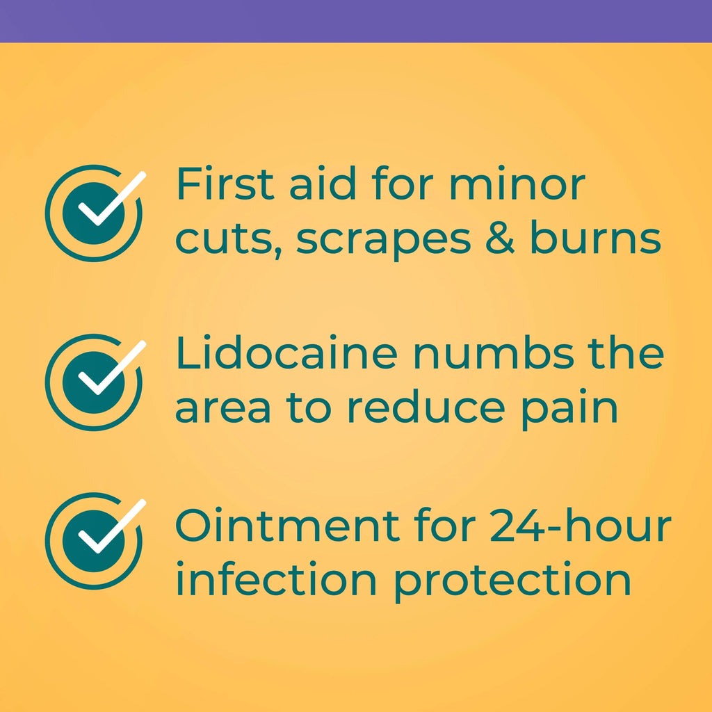 + Lidocaine Pain Relief Triple Antibiotic Ointment, 0.5 Oz
